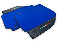 Blue Floor Mats For Ferrari 458 Italia 2009-2015 Carbon Fiber Leather