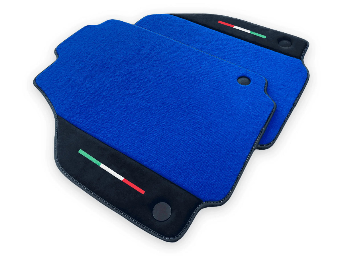 Blue Floor Mats For Ferrari 458 Spider 2012-2015 Alcantara Leather