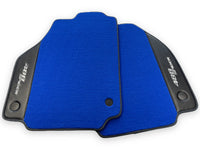 Blue Floor Mats For Ferrari 488 Spider 2015-2022 Carbon Leather - AutoWin