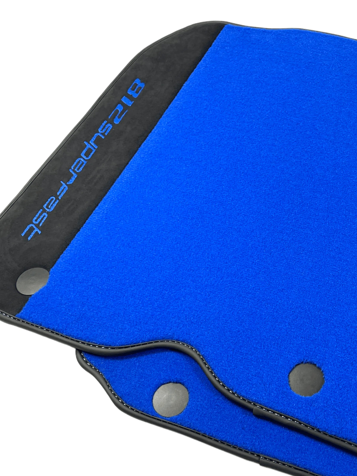 Blue Floor Mats For Ferrari 812 Superfast With Alcantara Leather - AutoWin