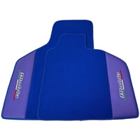Blue Floor Mats for Lamborghini Diablo (1990-2001) with Purple Leather - AutoWin