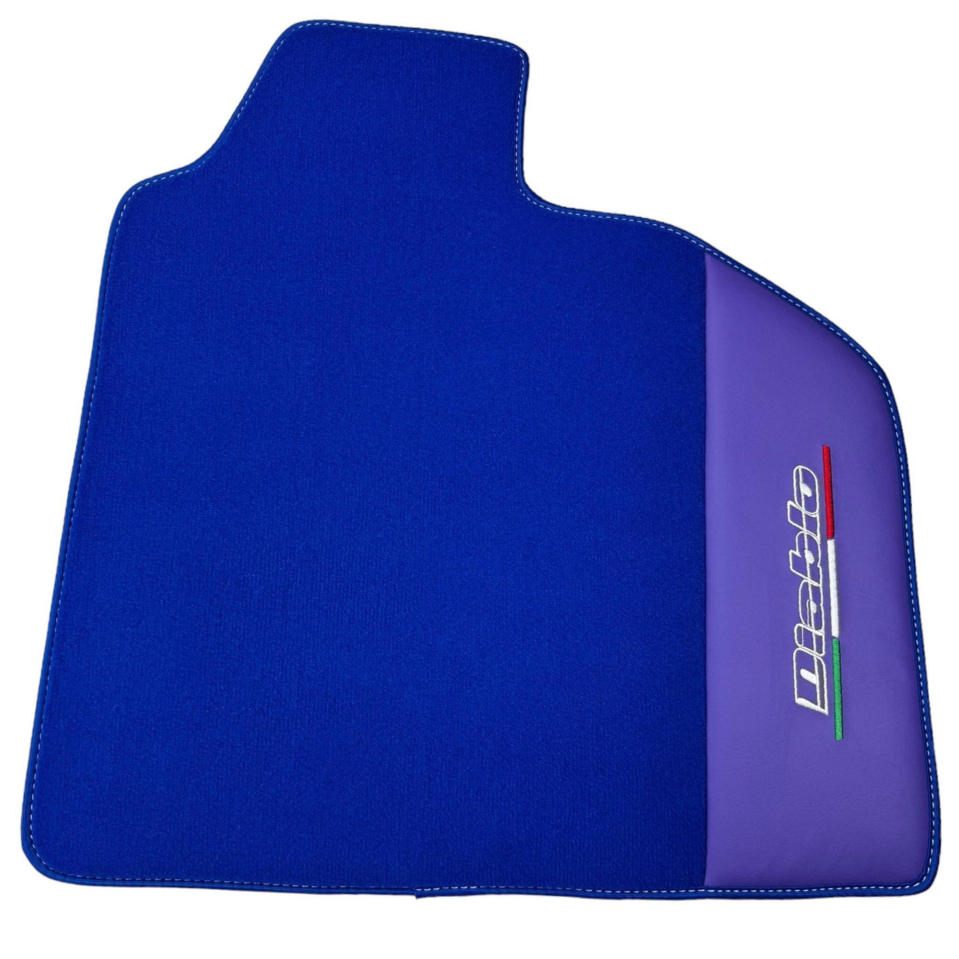 Blue Floor Mats for Lamborghini Diablo (1990-2001) with Purple Leather - AutoWin