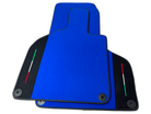 Custom Blue Floor Mats for Lamborghini Huracan with Alcantara Leather