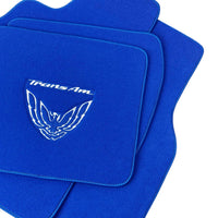 Blue Floor Mats for Pontiac FireBird (1993-2002) with Trans Am Logo - AutoWin