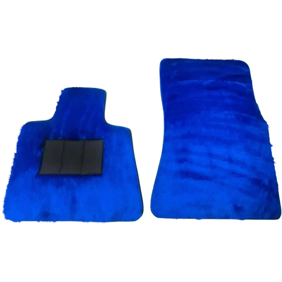 Blue Sheepskin Floor Mats for Rolls-Royce Shadow (1965-1977) - AutoWin