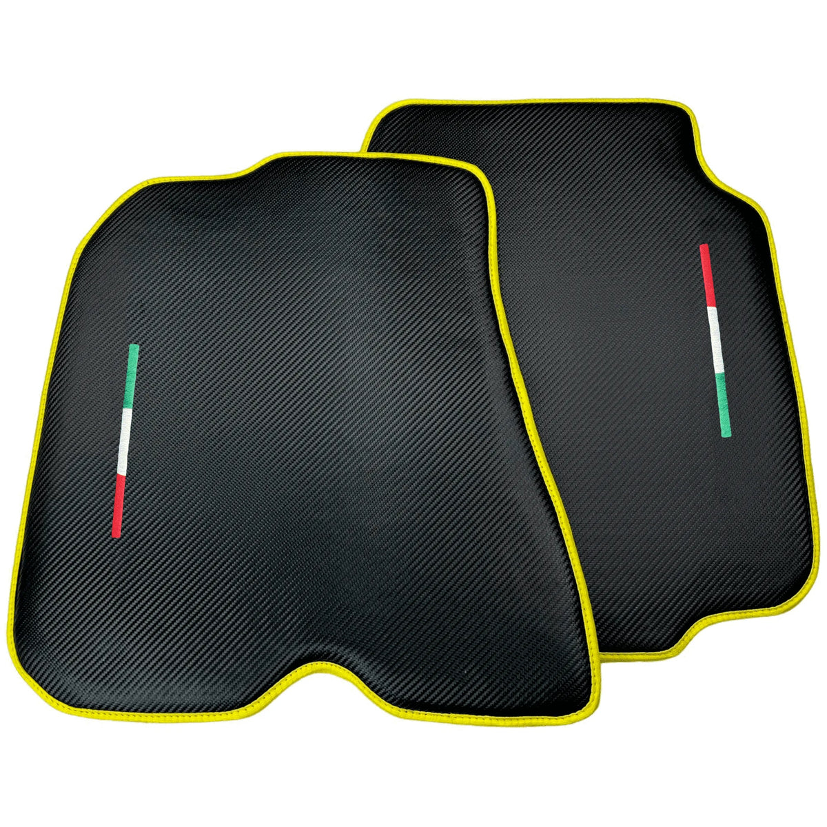 Carbon Fiber Floor Mats for Ferrari 812 GTS (2019-2023) | Yellow Trim