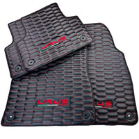 Carbon Fiber Floor Mats for Lamborghini Urus with Red Stitching - AutoWin