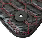 Carbon Fiber Floor Mats for Lamborghini Urus with Red Stitching - AutoWin