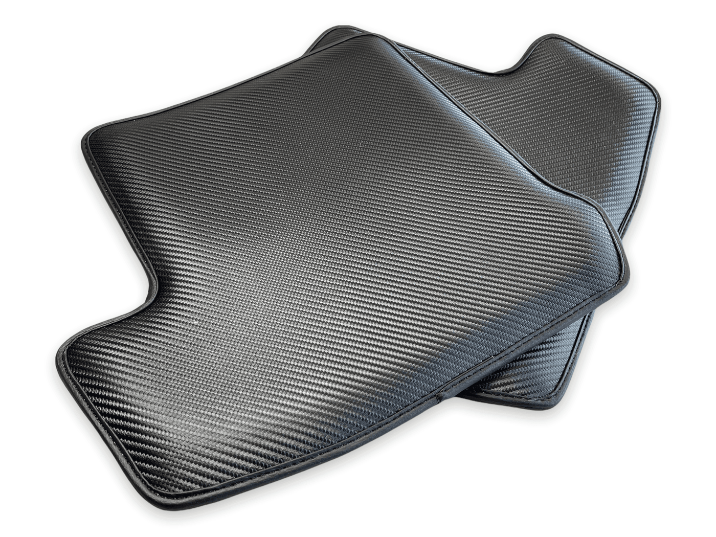 Carbon Fiber Floor Mats for Porsche Cayenne (2018-2023) Green Sewing - AutoWin