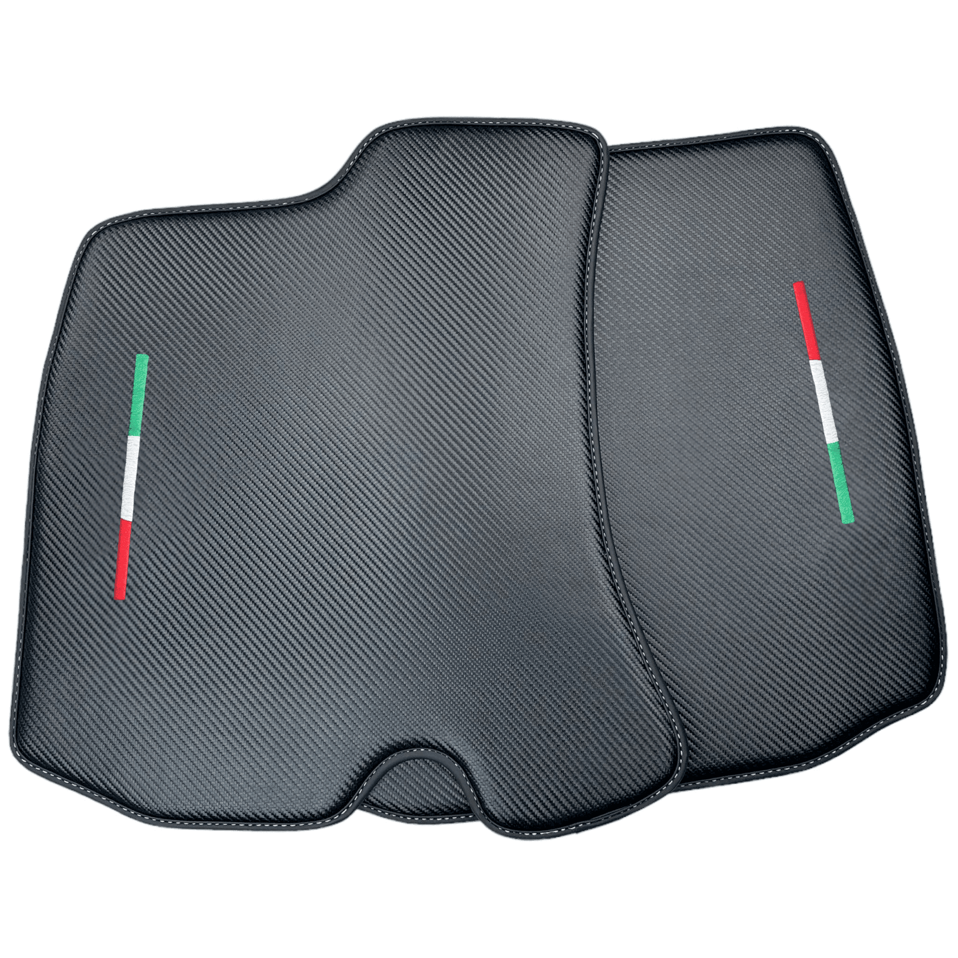 Carbon Fiber Leather Floor Mats For Ferrari Roma (2021-2024) - AutoWin