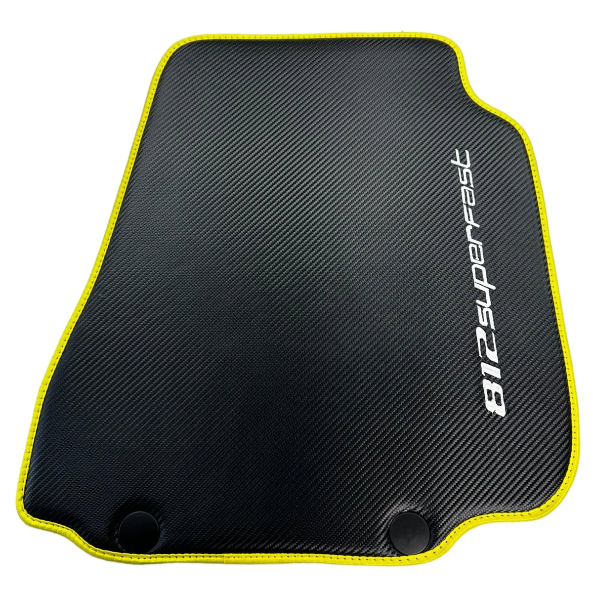 Carbon Floor Mats For Ferrari 812 Superfast (2018-2023) with Yellow Trim - AutoWin