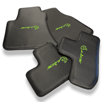 Carbon Leather Floor Mats For Dodge Challenger Srt 2011-2021 - AutoWin