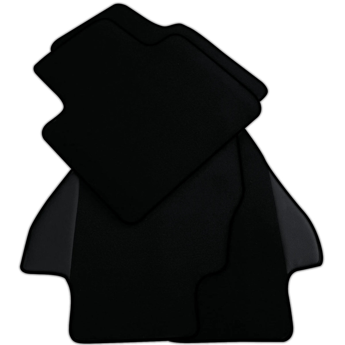 Custom Black Floor Mats for Ferrari Dino 308 GT4 (1973-1979) with Leather