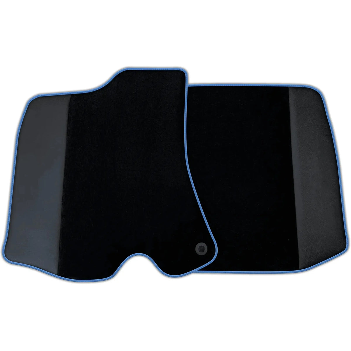 Custom Black Floor Mats for Ferrari Roma (2021-2027) with Leather -