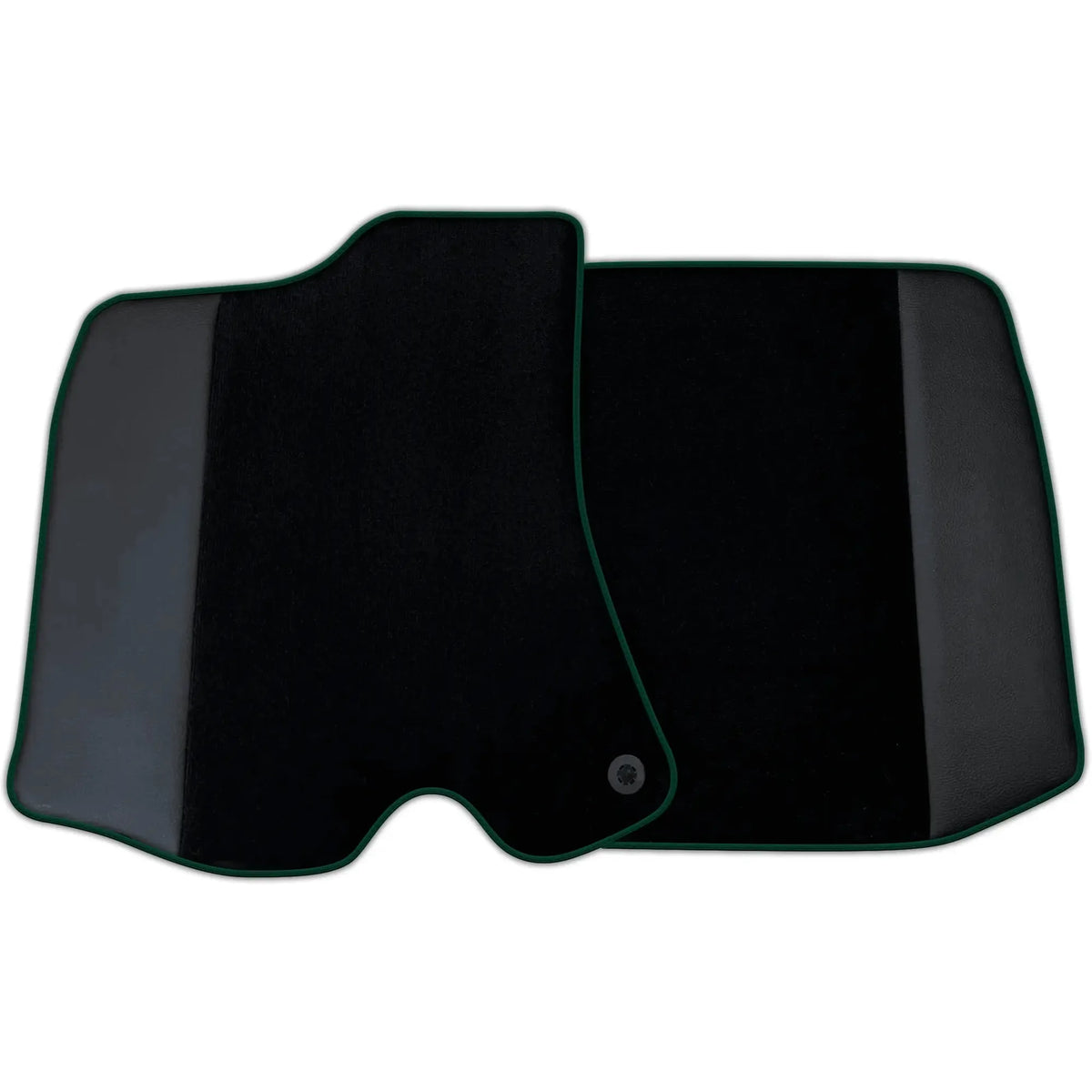 Custom Black Floor Mats for Ferrari Roma (2021-2027) with Leather -
