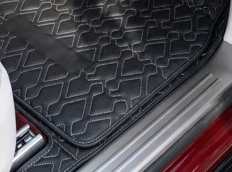 Custom Black Leather Floor Mats for Rolls-Royce Spectre (2023-2024)