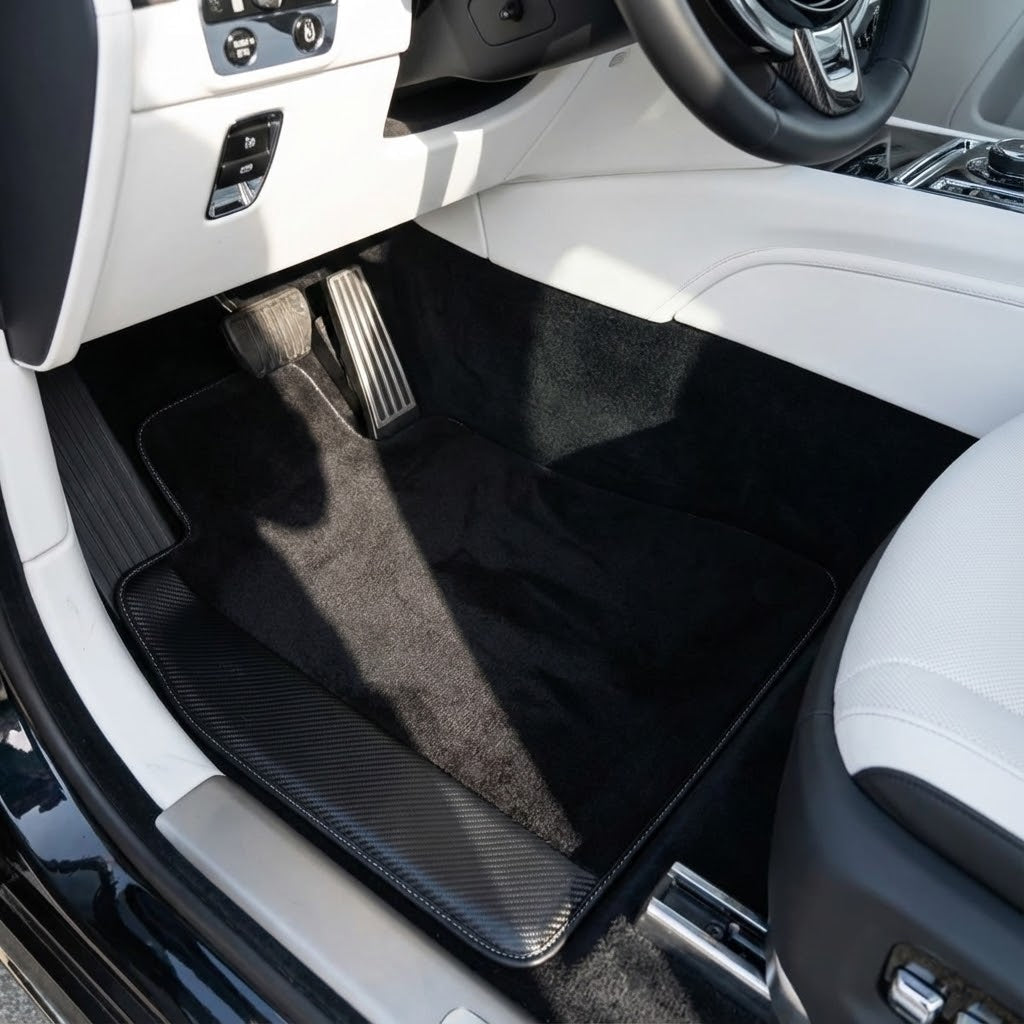 Custom Floor Mats for Rolls Royce Spectre (2023-2024) With Carbon Fiber Leather