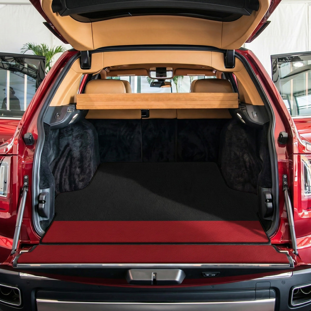Customizable Carpet Trunk Floor Mats for Rolls-Royce Cullinan (2018-2025) - Various Leather Colors
