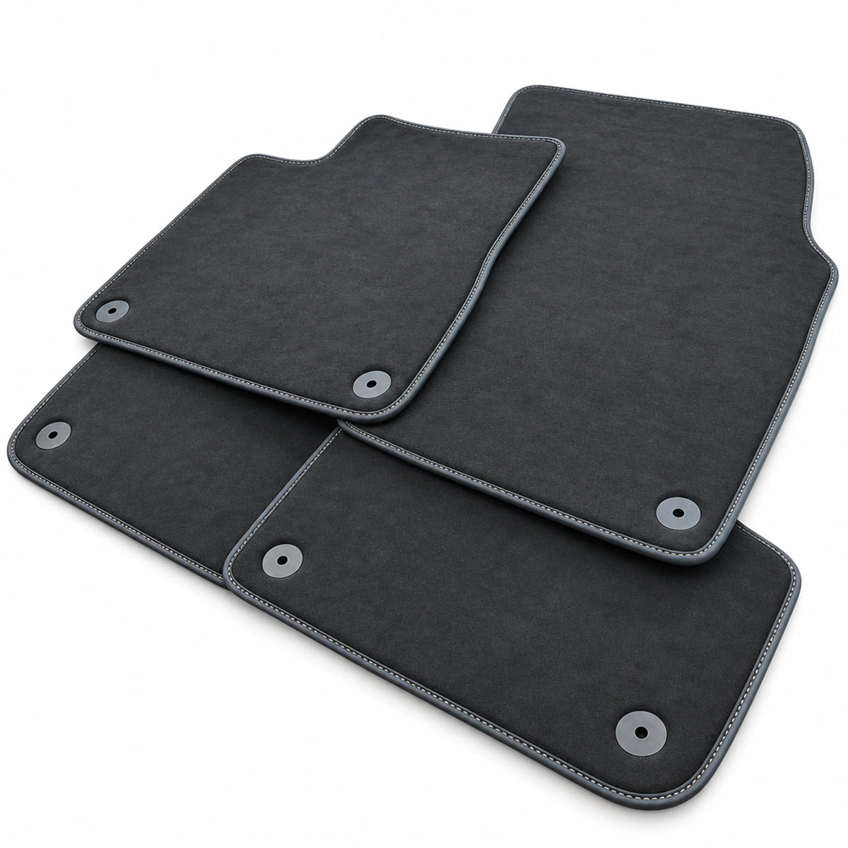 Customizable Floor Mats For Lamborghini Urus Alcantara Leather With Yellow Stitching - AutoWin
