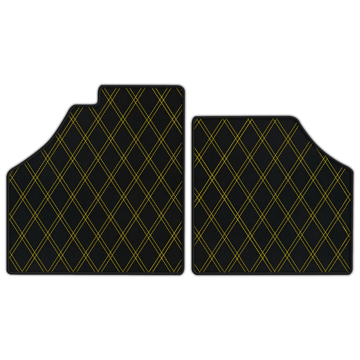 Customizable Leather Floor Mats with Double Diamond Pattern for Ferrari Enzo (2002-2004)