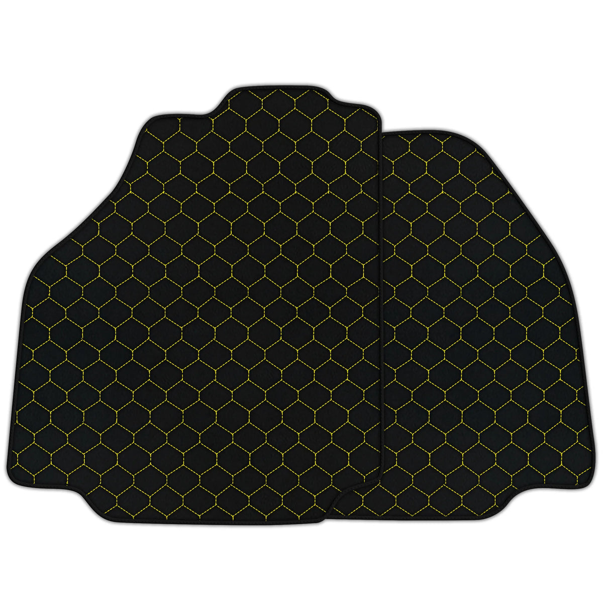 Customizable Leather Floor Mats with Hex Pattern for Ferrari 488 GTB (2016-2022)