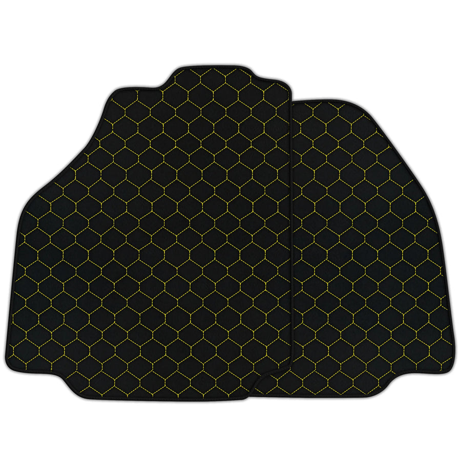 Customizable Leather Floor Mats with Hex Pattern for Ferrari 488 GTB (2016-2022)