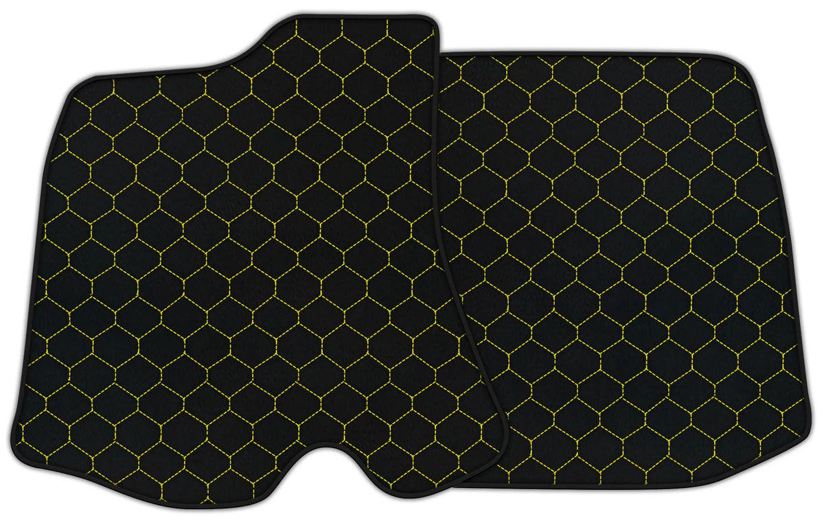 Customizable Leather Floor Mats with Hex Pattern for Ferrari Roma (2021-2027)