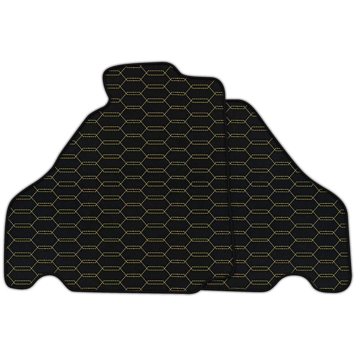 Customizable Leather Floor Mats with Interlaced Hex for Ferrari F430 (2004-2009)