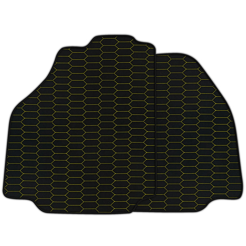 Customizable Leather Floor Mats with Raptor Hex Pattern for Ferrari 488 Pista Spider (2019-2021)