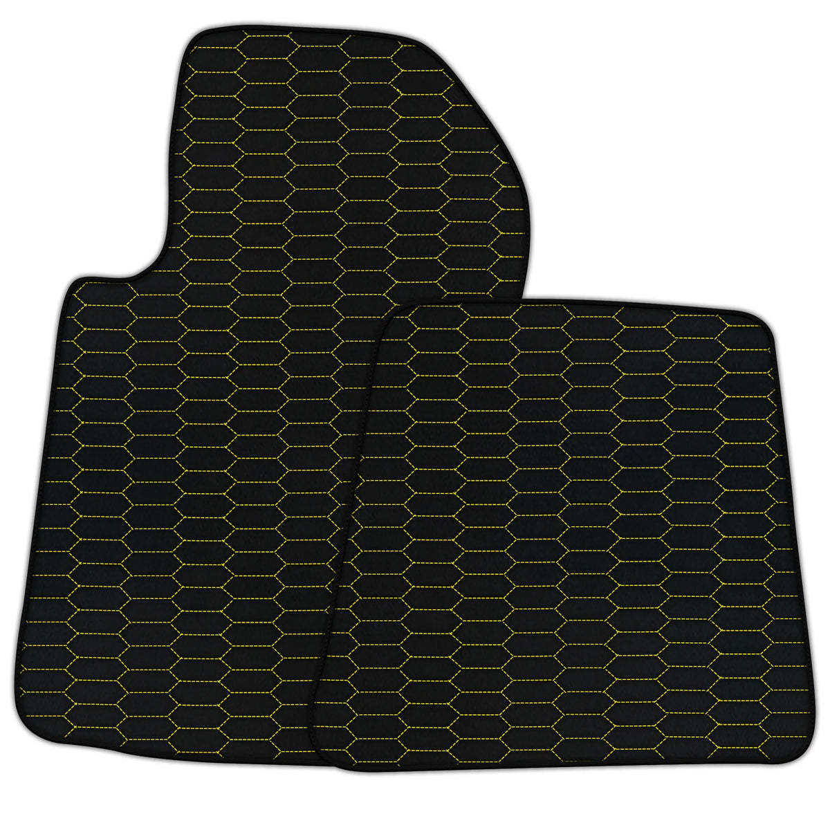 Customizable Leather Floor Mats with Raptor Hex Pattern for Ferrari 599 Coupe (2006-2012)