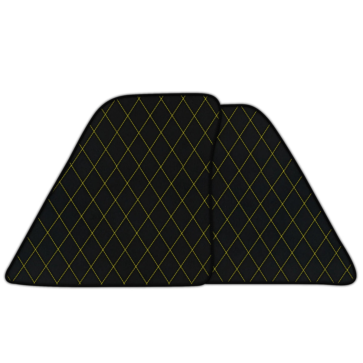 Customizable Leather Floor Mats with Single Diamond Pattern for Ferrari 296 GTS (2022-2027)
