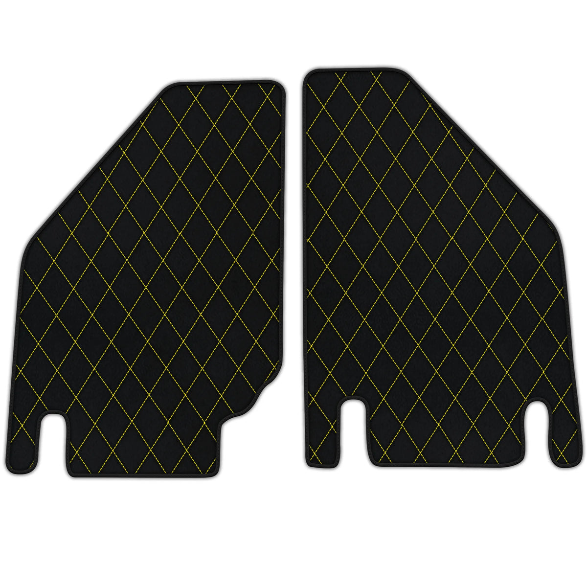 Customizable Leather Floor Mats with Single Diamond Pattern for Lamborghini Countach (1974–1990)