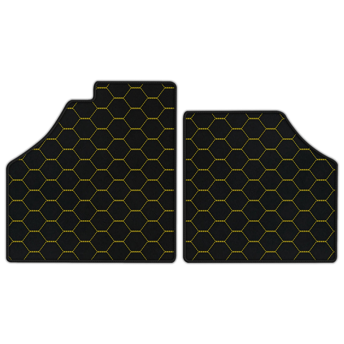 Customizable Leather Floor Mats with Symmetrical Hex Pattern for Ferrari Enzo (2002-2004)