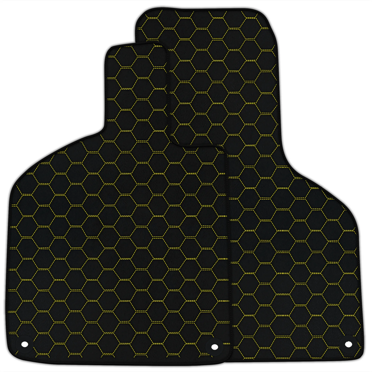 Customizable Leather Floor Mats with Symmetrical Hex Pattern for Lamborghini Huracan Perfomante (2017-2019)