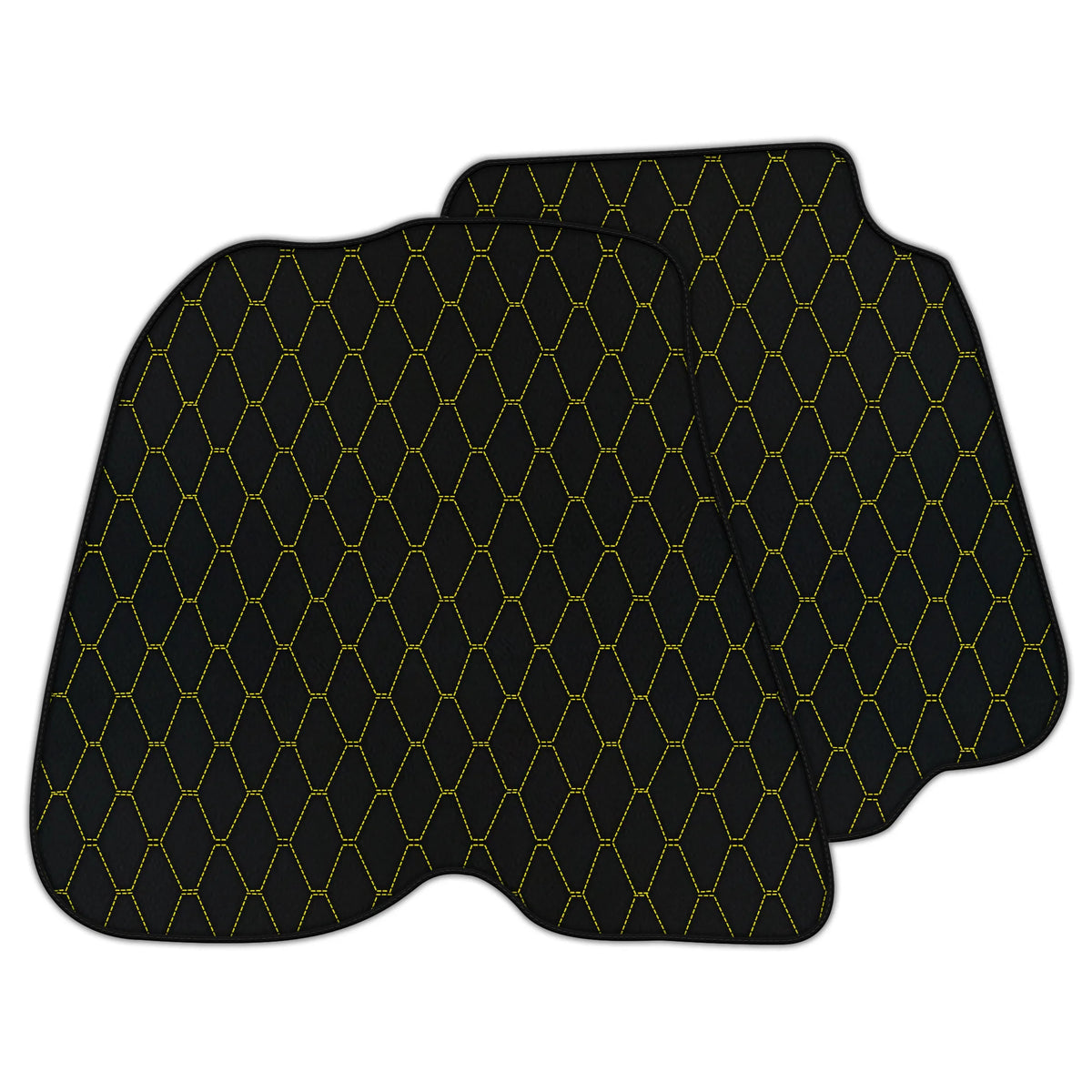 Customizable Leather Floor Mats with Vertical Hex Pattern for Ferrari 812 GTS (2018-2023)