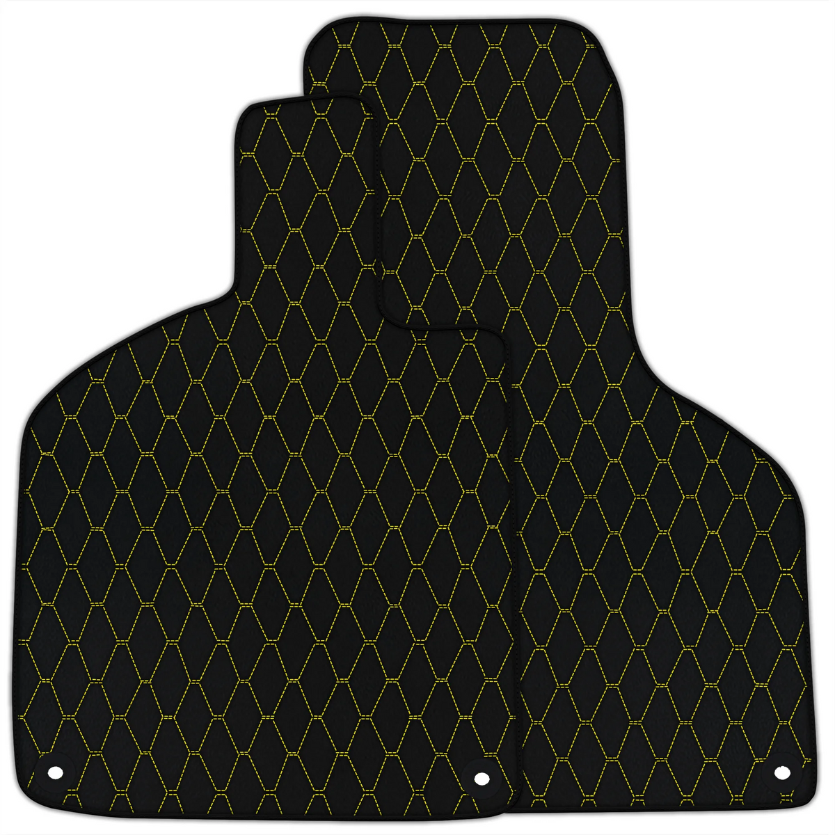 Customizable Leather Floor Mats with Vertical Hex Pattern for Lamborghini Huracan Perfomante (2017-2019)