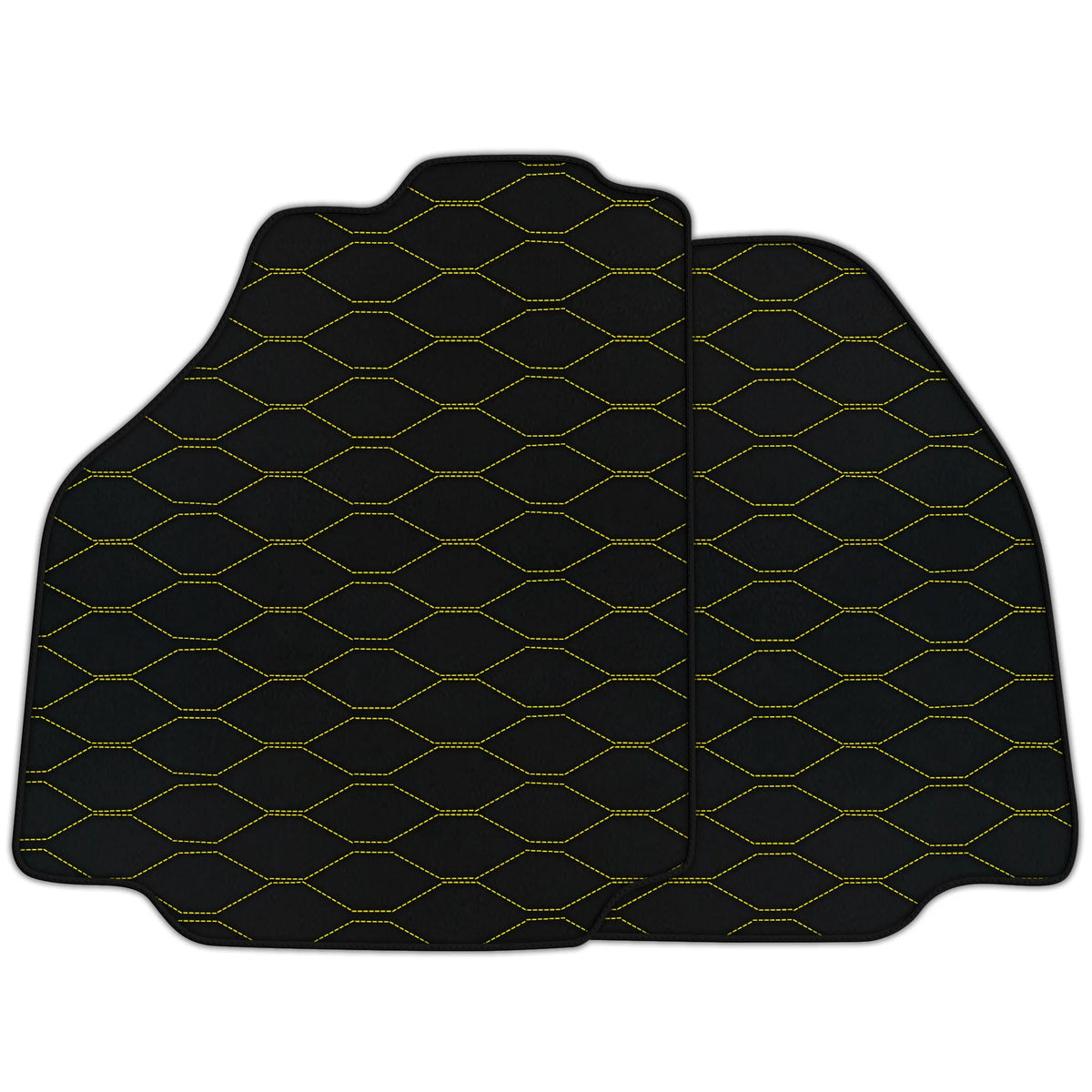 Customizable Leather Floor Mats with Viper Hex Pattern for Ferrari 488 Pista Spider (2019-2021)