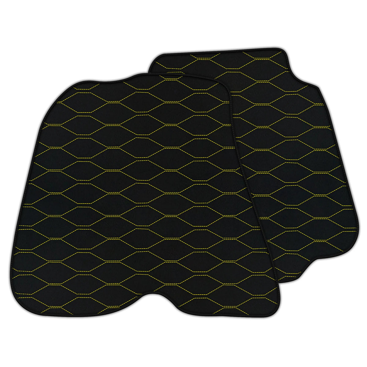 Customizable Leather Floor Mats with Viper Hex Pattern for Ferrari 812 Superfast (2018-2023)