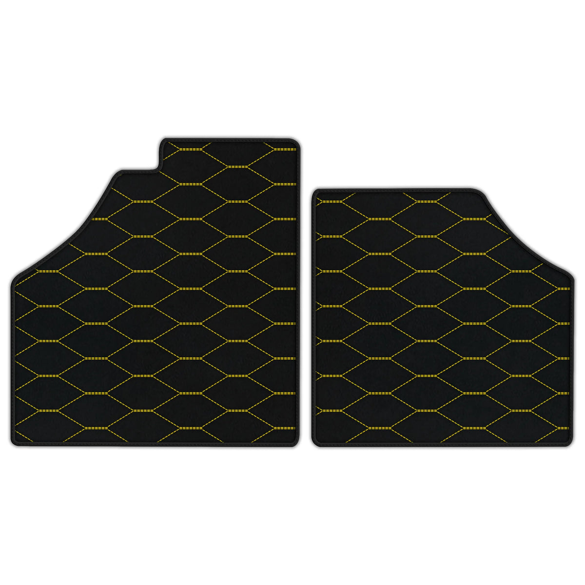 Customizable Leather Floor Mats with Viper Hex Pattern for Ferrari Enzo (2002-2004)