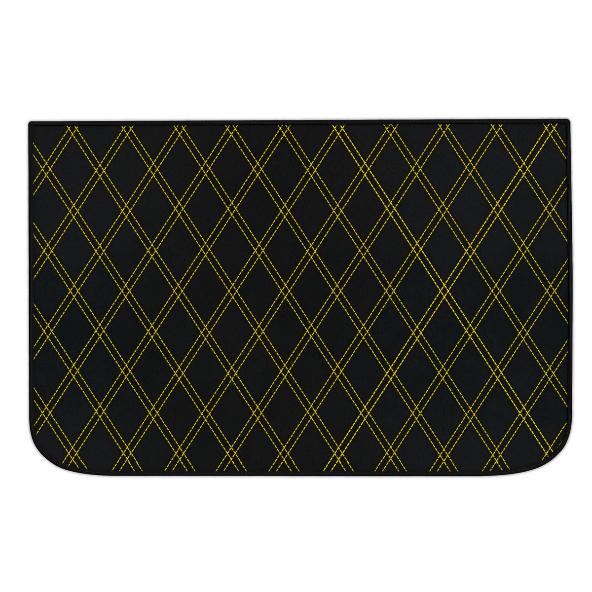 Customizable Leather Trunk Floor Mats with Double Diamond Pattern for Ferrari Roma (2021-2027)