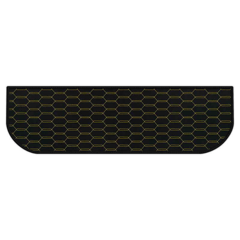 Customizable Leather Trunk Floor Mats with Interlaced Hex Pattern for Ferrari 328 GTB (1985-1989)