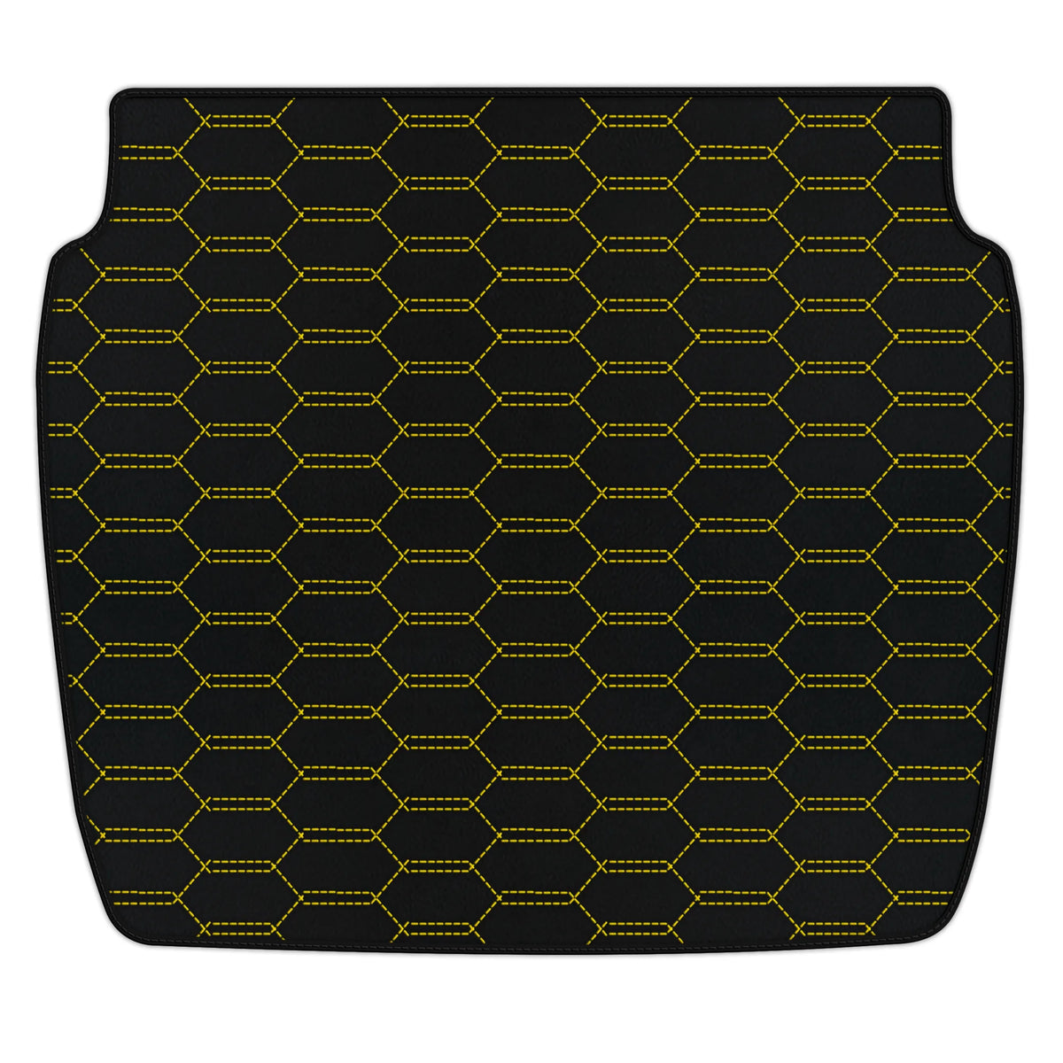 Customizable Leather Trunk Floor Mats with Interlaced Hex Pattern for Ferrari 348 TS (1989-1995)