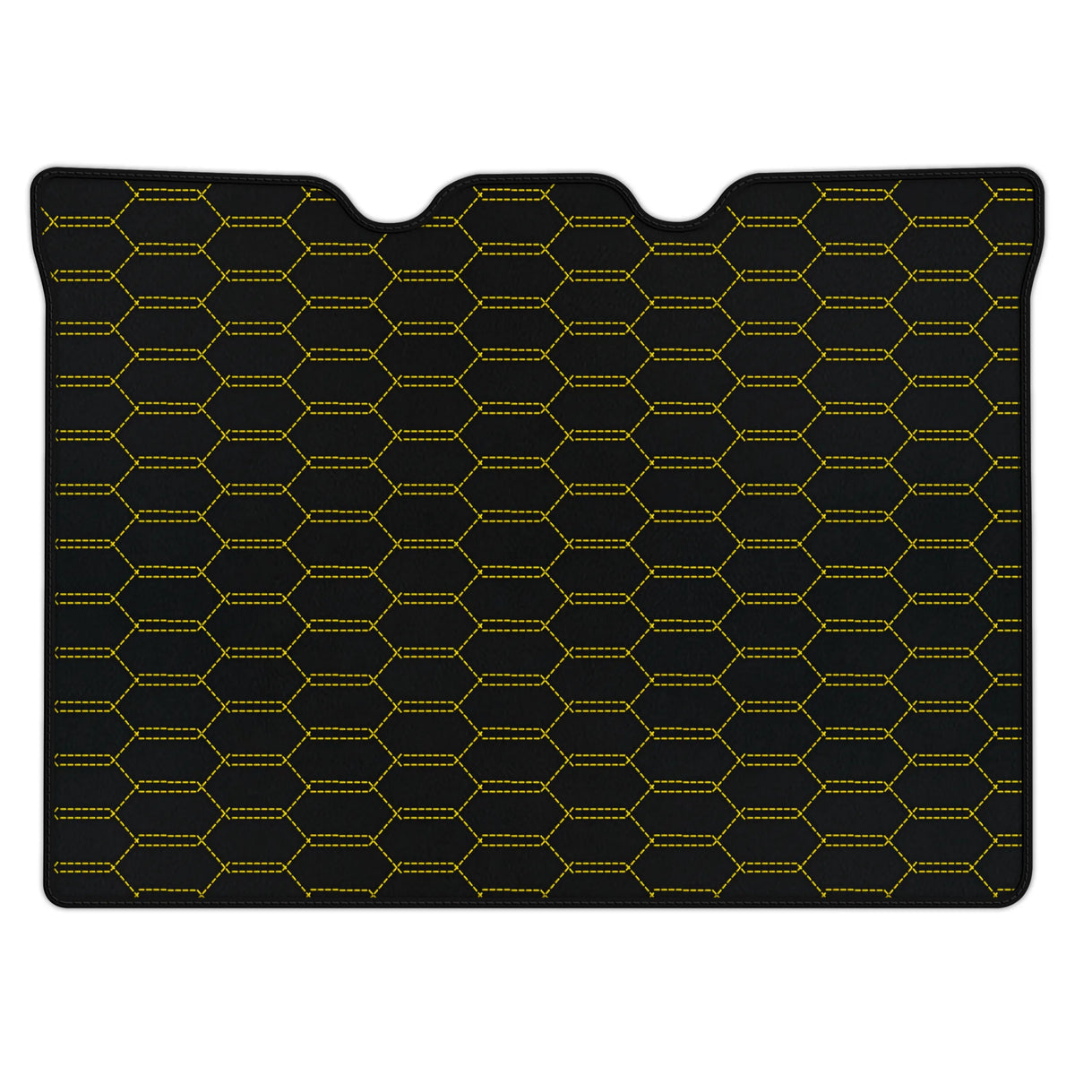 Customizable Leather Trunk Floor Mats with Interlaced Hex Pattern for Ferrari F430 (2004-2009)