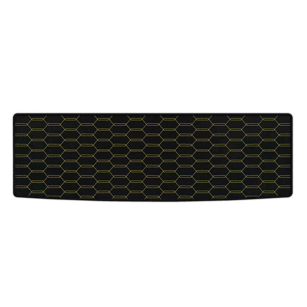 Customizable Leather Trunk Floor Mats with Interlaced Hex Pattern for Ferrari FF (2011-2016)
