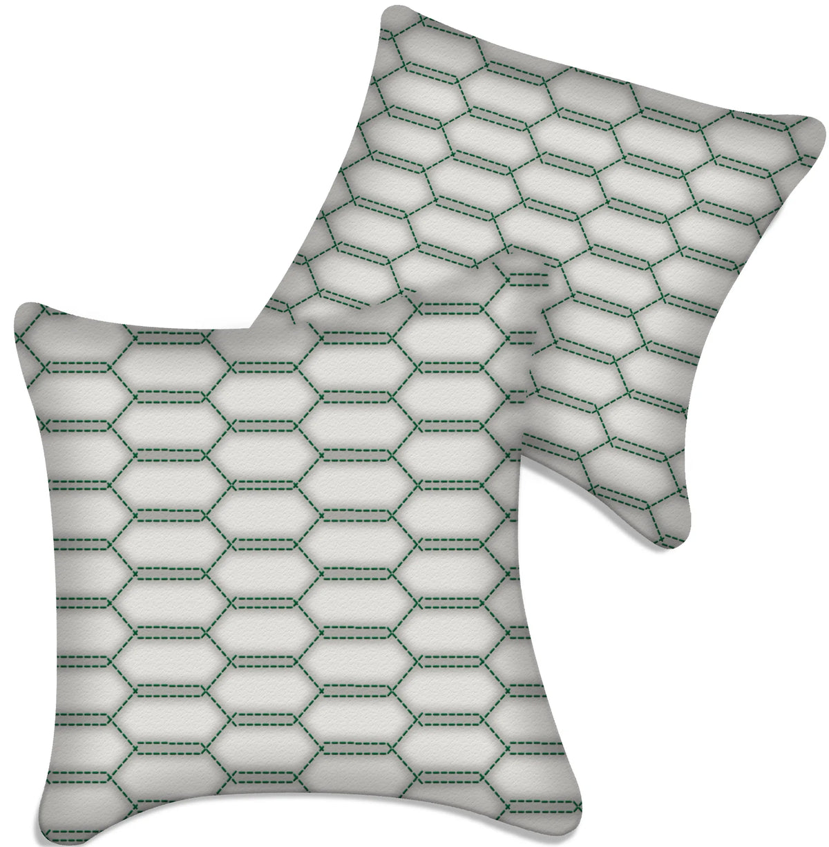 Customizable White Leather Pillows Set of 2 for All Vehicles