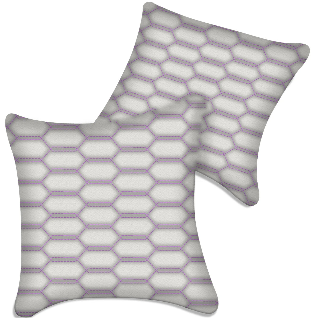Customizable White Leather Pillows Set of 2 for All Vehicles