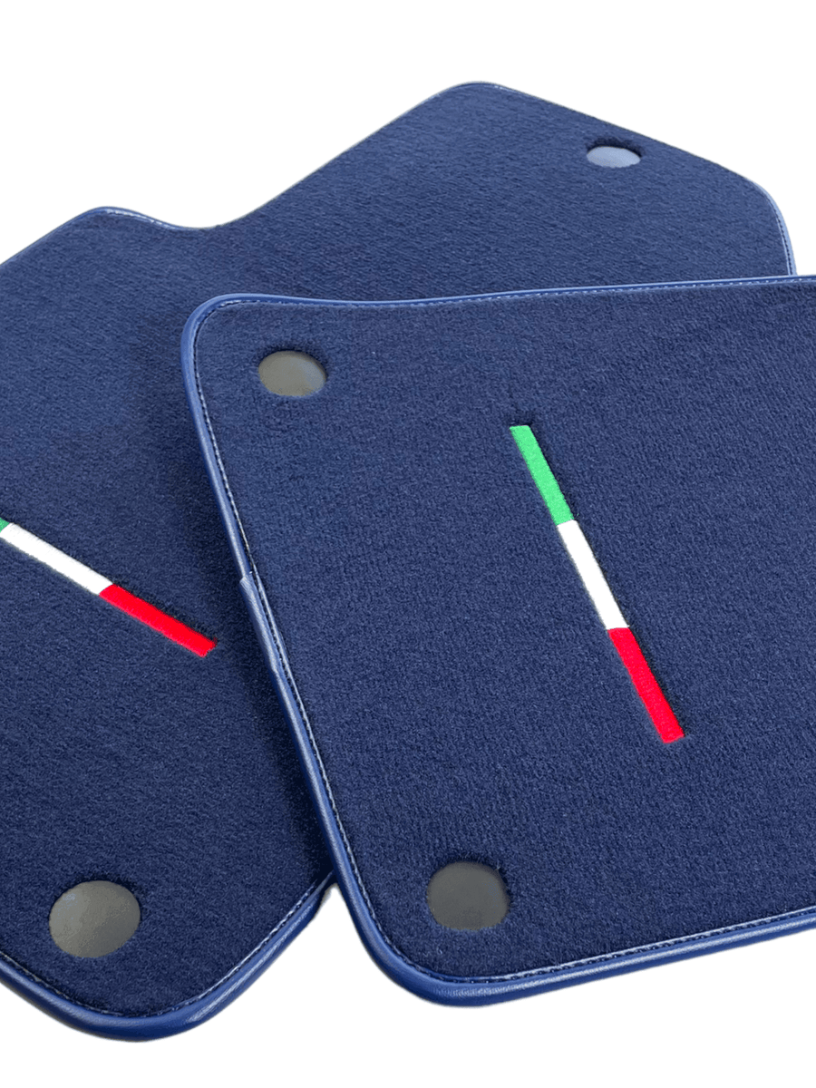 Dark Blue Floor Mats For Ferrari 612 Scaglietti 2005-2011 Italian Edition - AutoWin