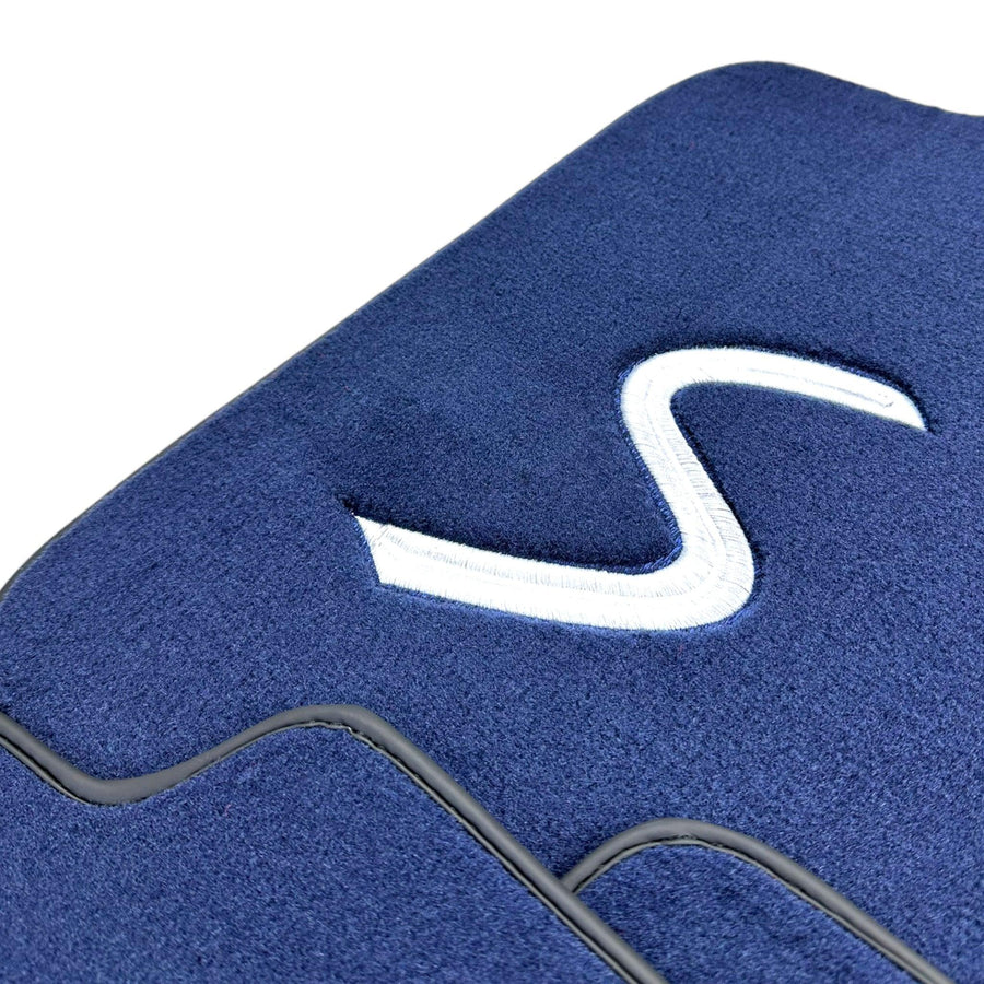 Dark Blue Floor Mats for Mini Cooper / One R53 (2001-2007) Cooper S - AutoWin