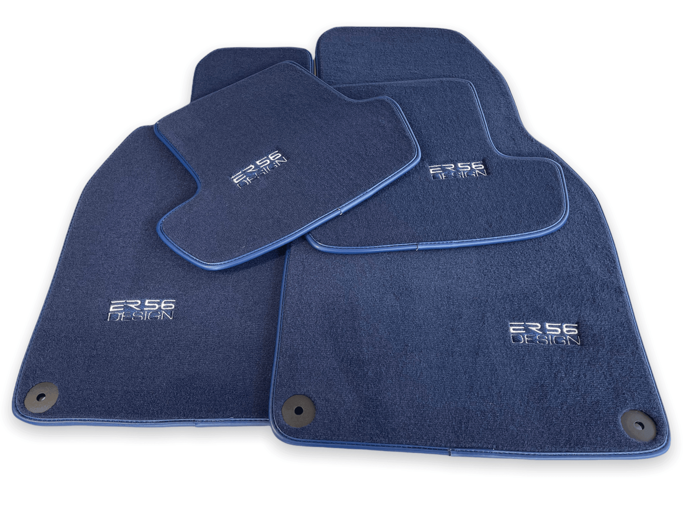 Dark Blue Floor Mats for Porsche Panamera (2017-2023) | ER56 Design - AutoWin
