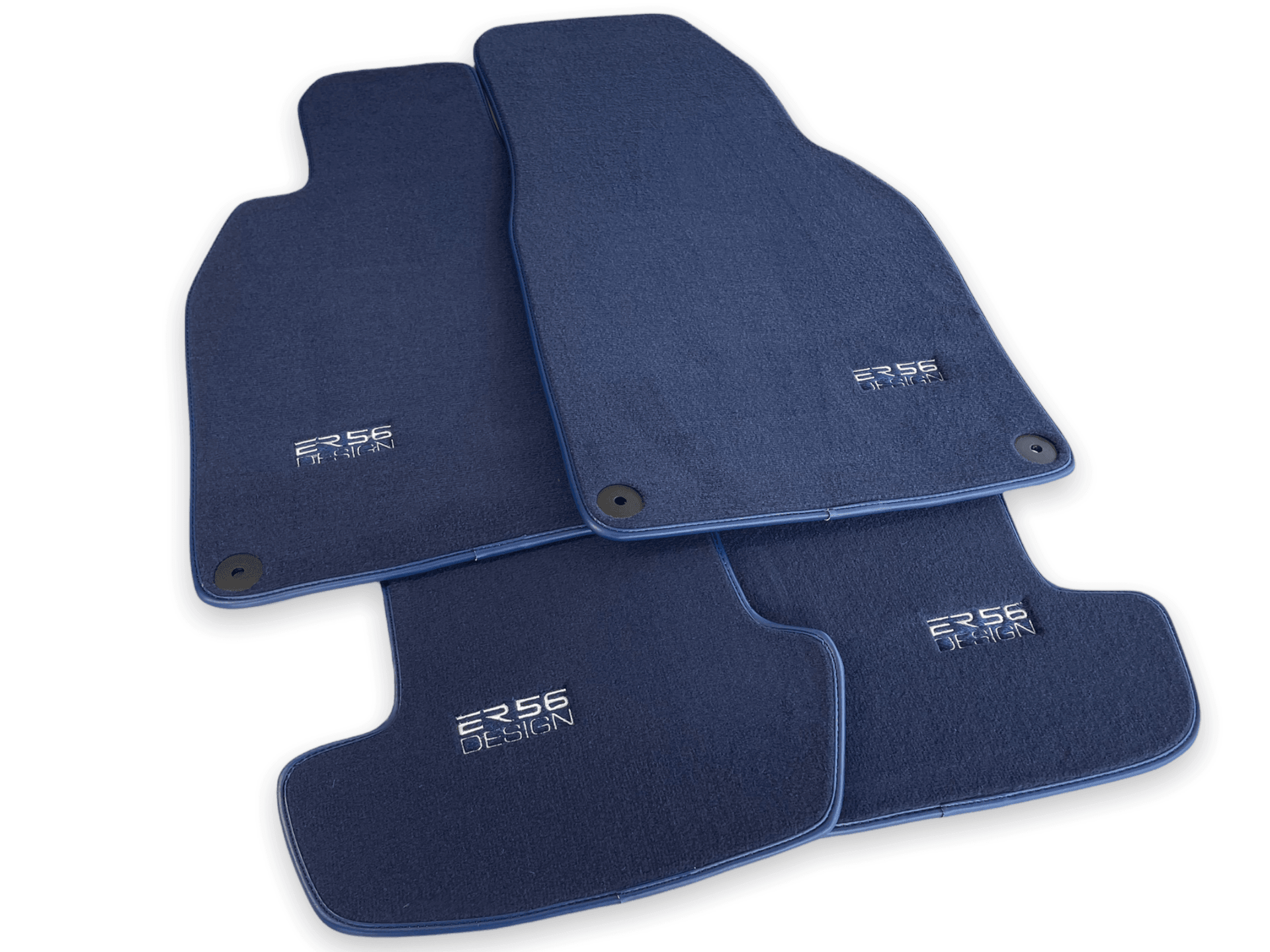 Dark Blue Floor Mats for Porsche Panamera (2017-2023) | ER56 Design - AutoWin
